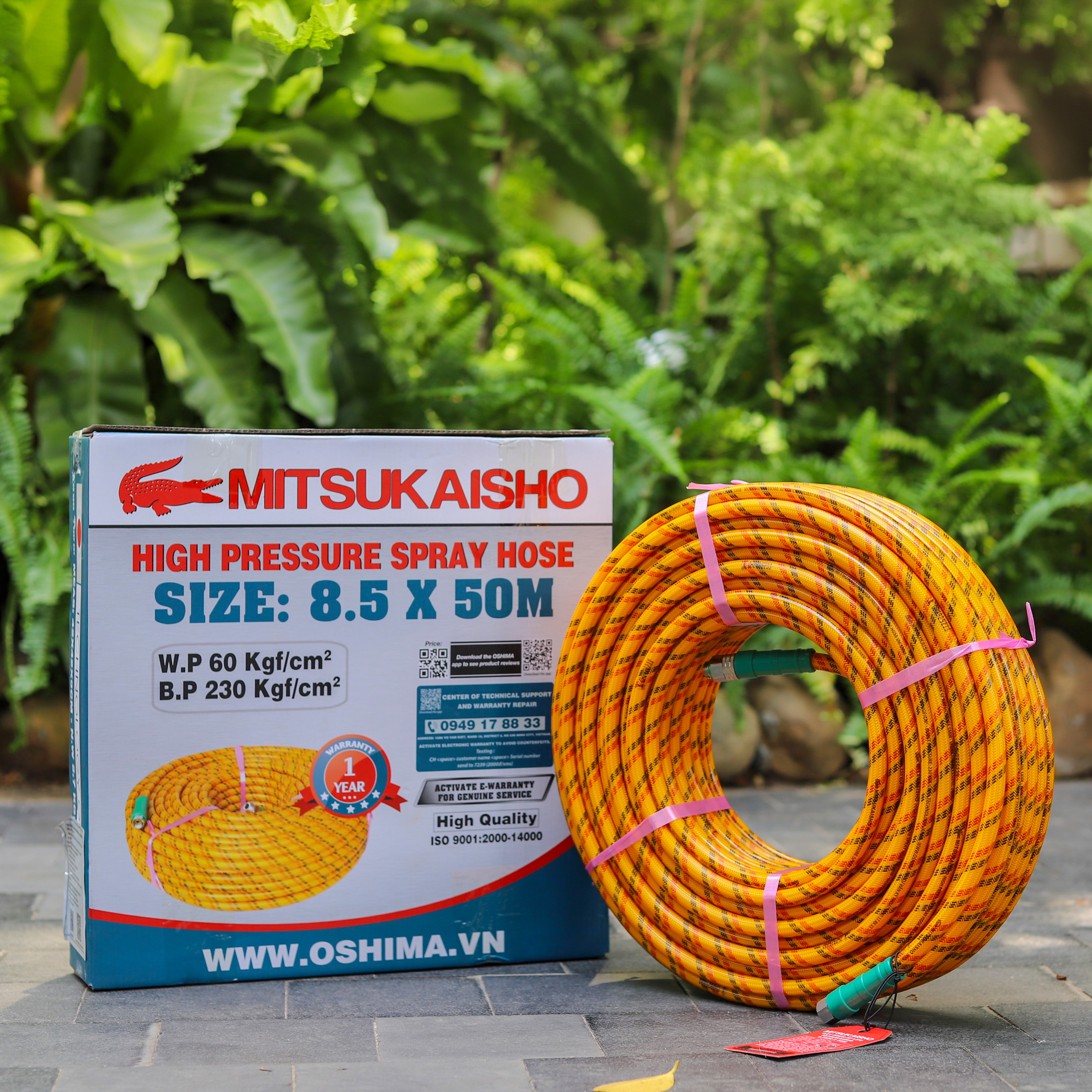 Dây hơi Mitsukaisho 8.5mm x 50m Vàng