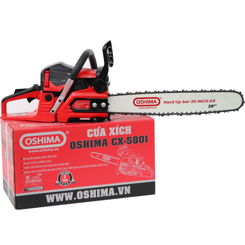 Cưa OSHIMA CX-5801 58cc Đỏ-đen