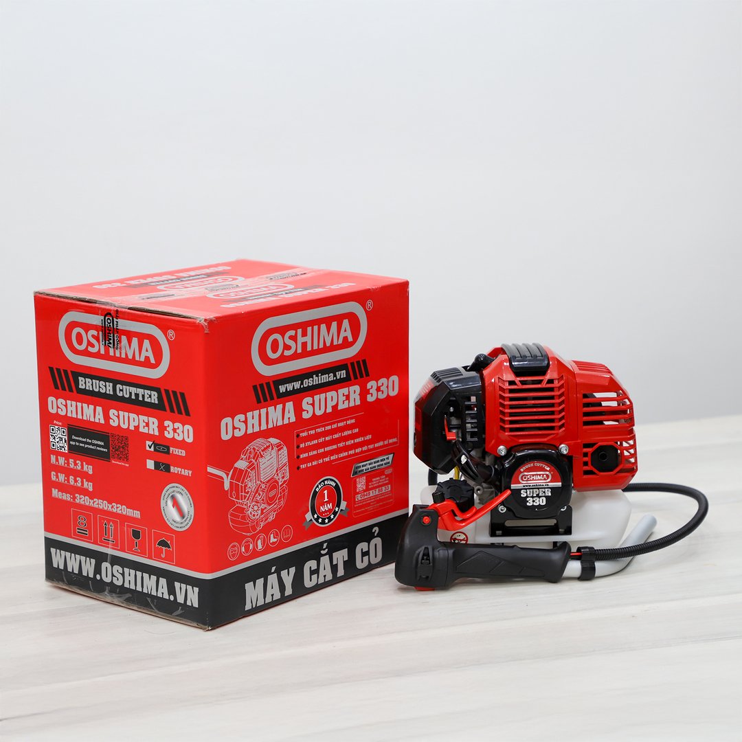 Máy phát cỏ OSHIMA SUPER 330 900W Đỏ-đen 2 thì (rời, chết)