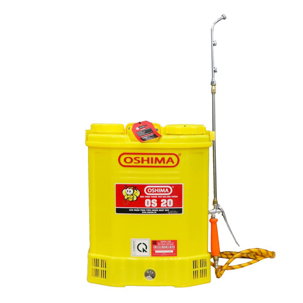 Bình xịt điện Oshima OS20-ắc qui Vàng