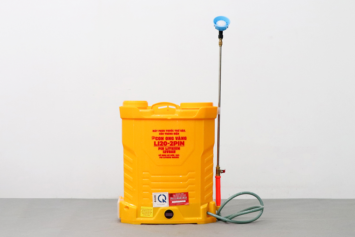 Bình xịt điện Con Ong Vàng Li20-2pin Vàng Pin lithium 12V8Ah