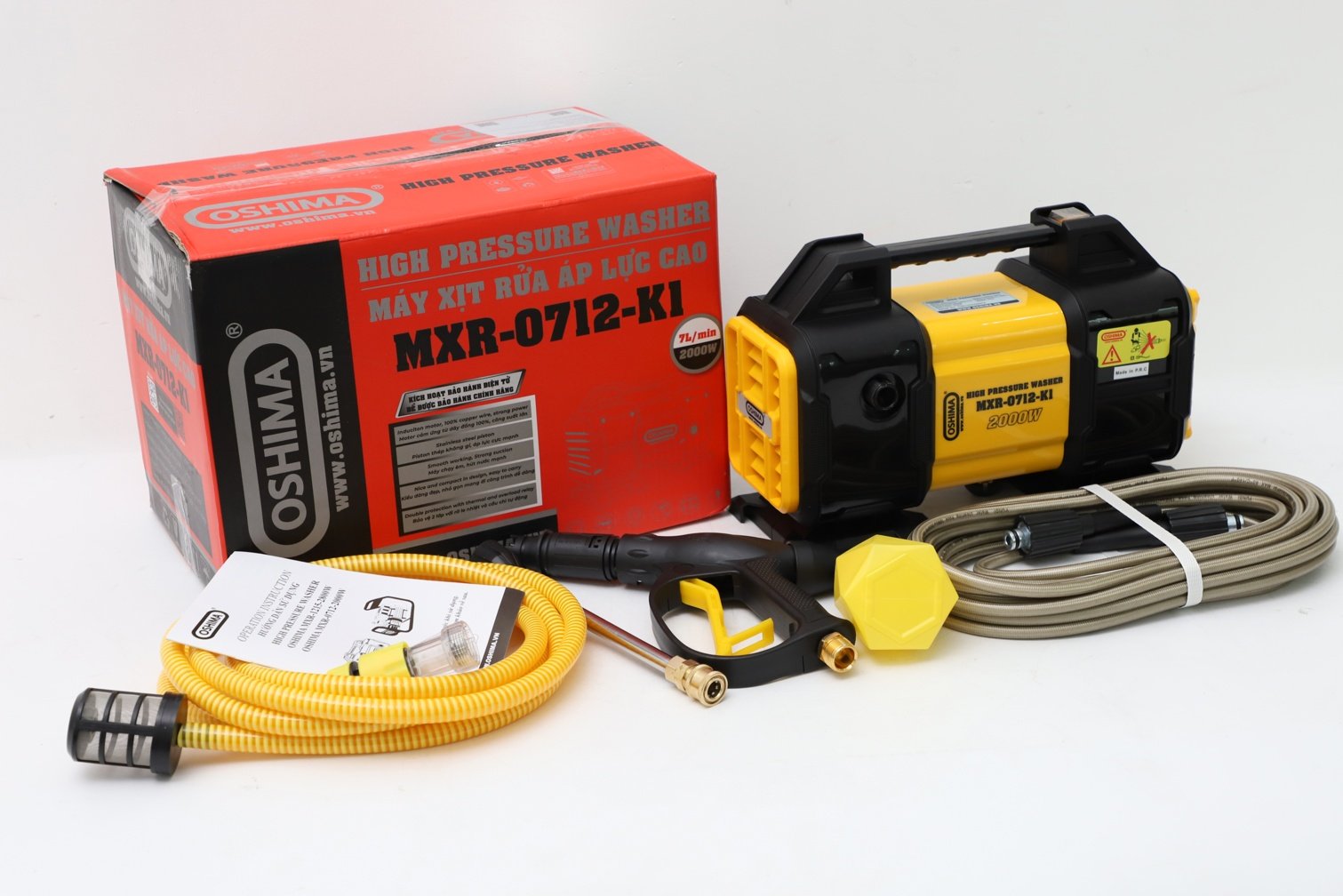 Máy xịt rửa Oshima MXR-0712-K1 2.0kW Vàng đen - 3