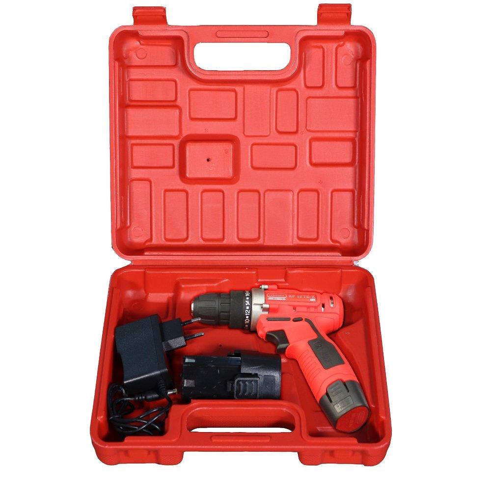 Máy khoan vặn vít pin Oshima KP12TD Đỏ Pin lithium
